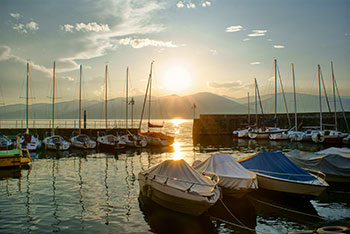 Sonnenuntergang auf dem Lago Maggiore